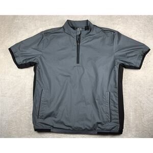 Adidas Golf Climaproof Short Sleeve Jacket Pullover L Grey 1/4 Zip Windshirt
